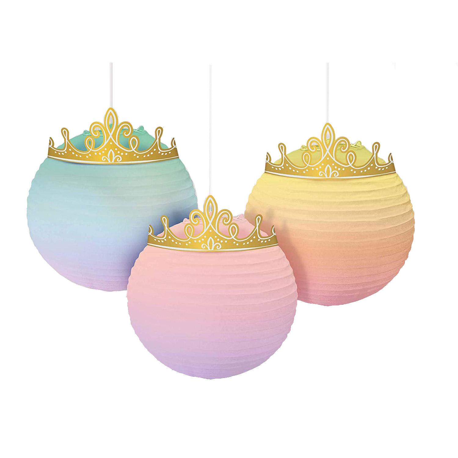 Disney Princess Paper & Foil Lantern Decoration 3pcs Decorations - Party Centre - Party Centre