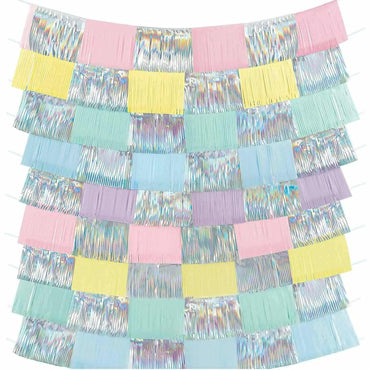 Pretty Pastels Fringe Backdrop Decoration 60in, 9pcs Party Accessories - Party Centre - Party Centre