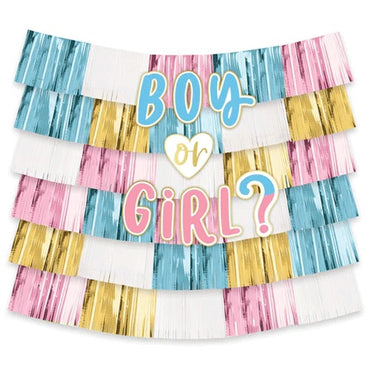 Gender Reveal Deluxe Backdrop Kit 15pcs - Party Centre