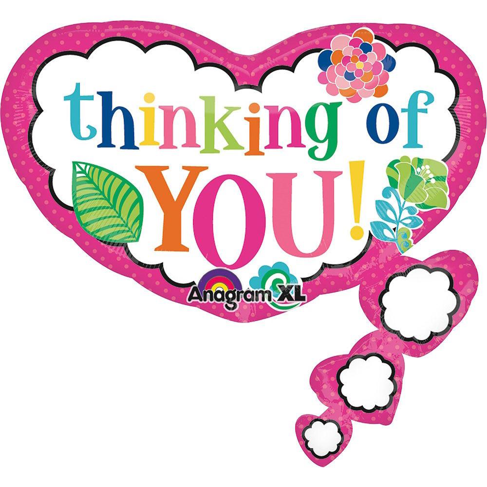 Colorful Thinking Of You Foil Balloon 26 x 25in Balloons & Streamers - Party Centre - Party Centre