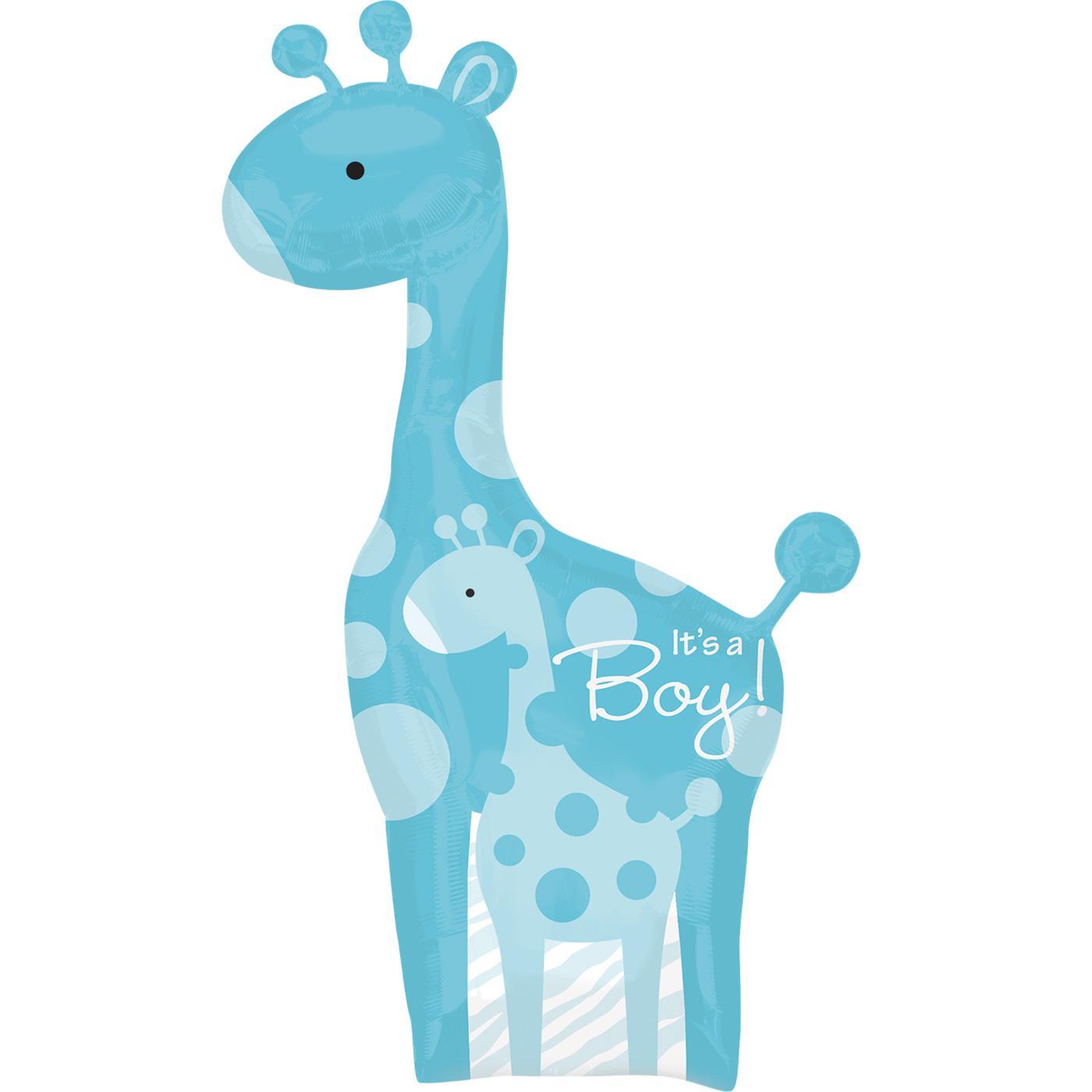 Safari Baby Boy Giraffe Foil Balloon 25 x 42in Balloons & Streamers - Party Centre - Party Centre