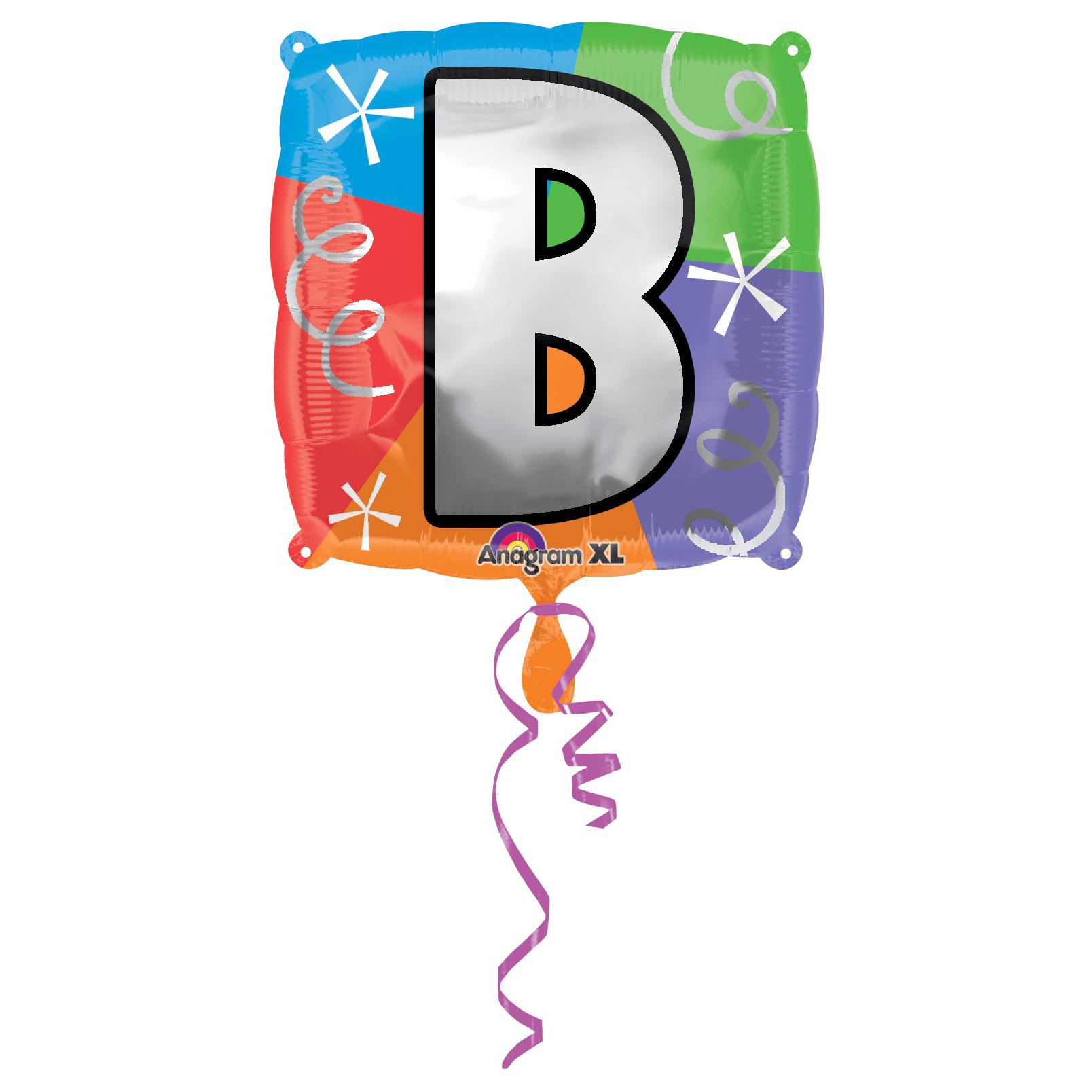 Letter B Square Foil Balloon 45cm Balloons & Streamers - Party Centre - Party Centre