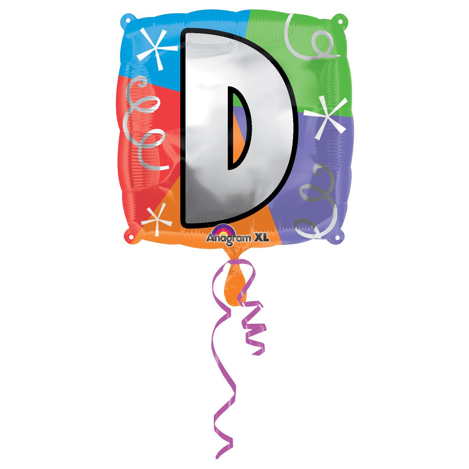 Letter D Square Foil Balloon 45cm Balloons & Streamers - Party Centre - Party Centre