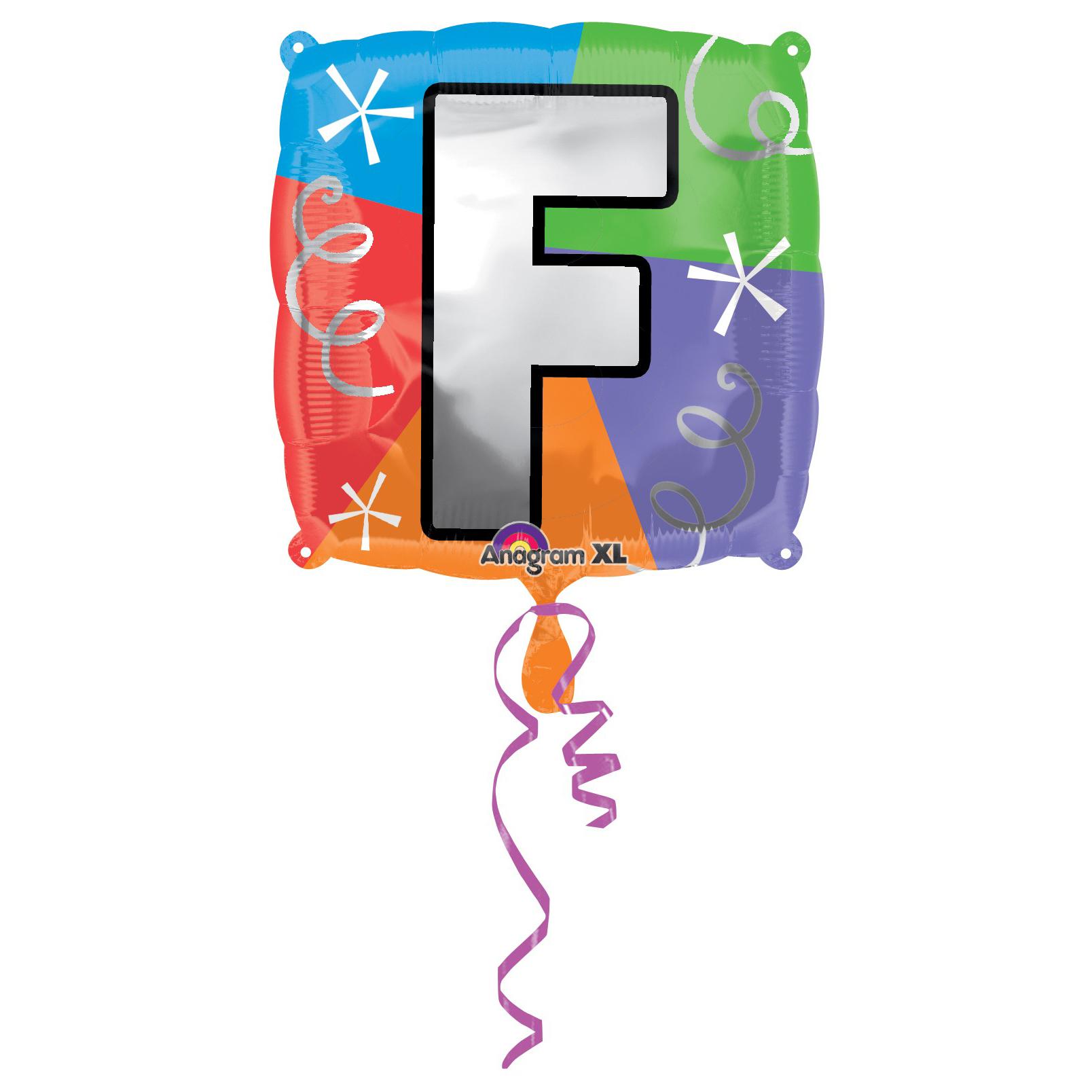 Letter F Square Foil Balloon 45cm Balloons & Streamers - Party Centre - Party Centre
