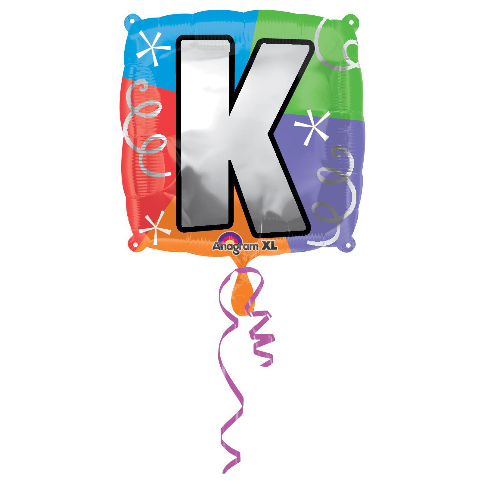 Letter K Square Foil Balloon 45cm Balloons & Streamers - Party Centre - Party Centre