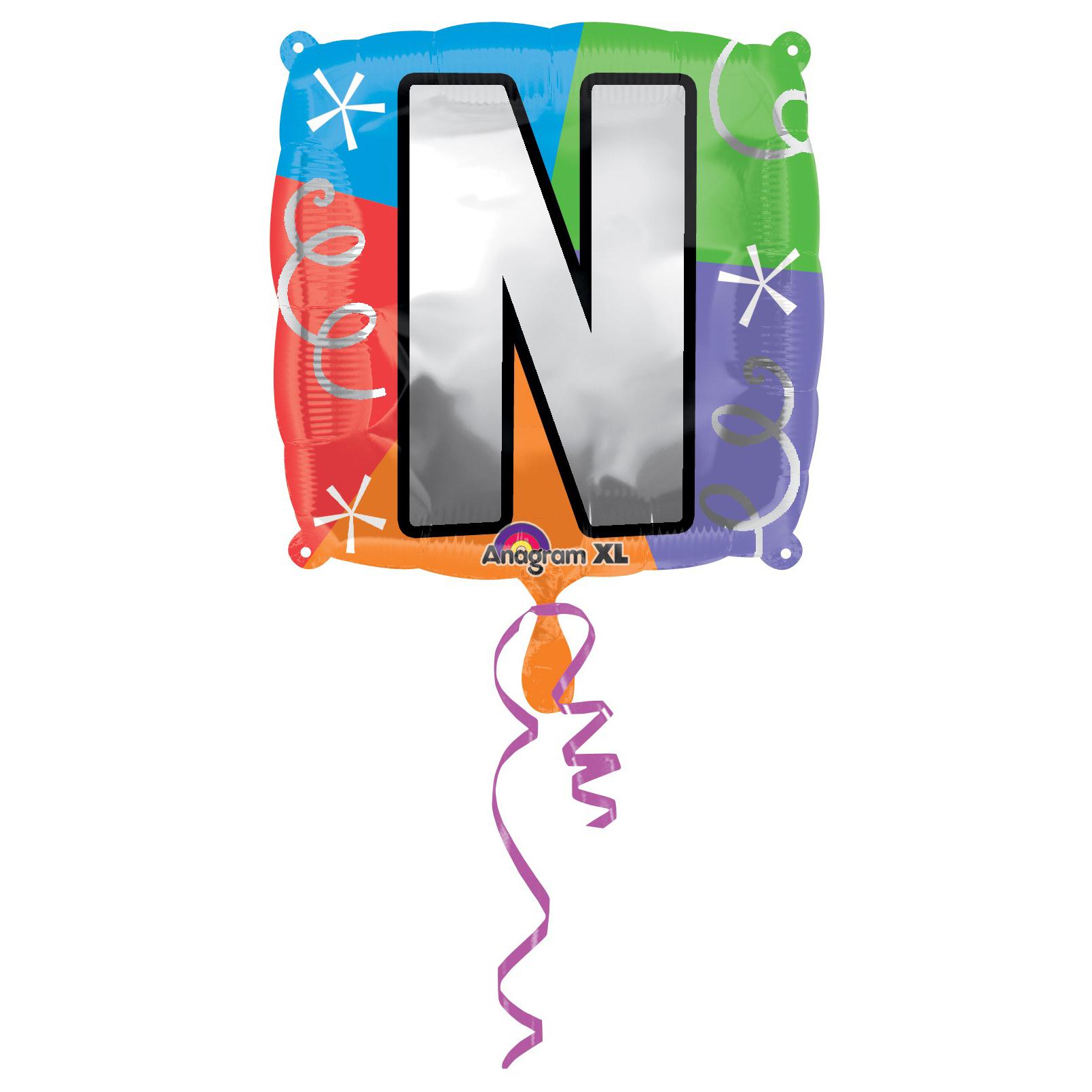 Letter N Square Foil Balloon 45cm Balloons & Streamers - Party Centre - Party Centre