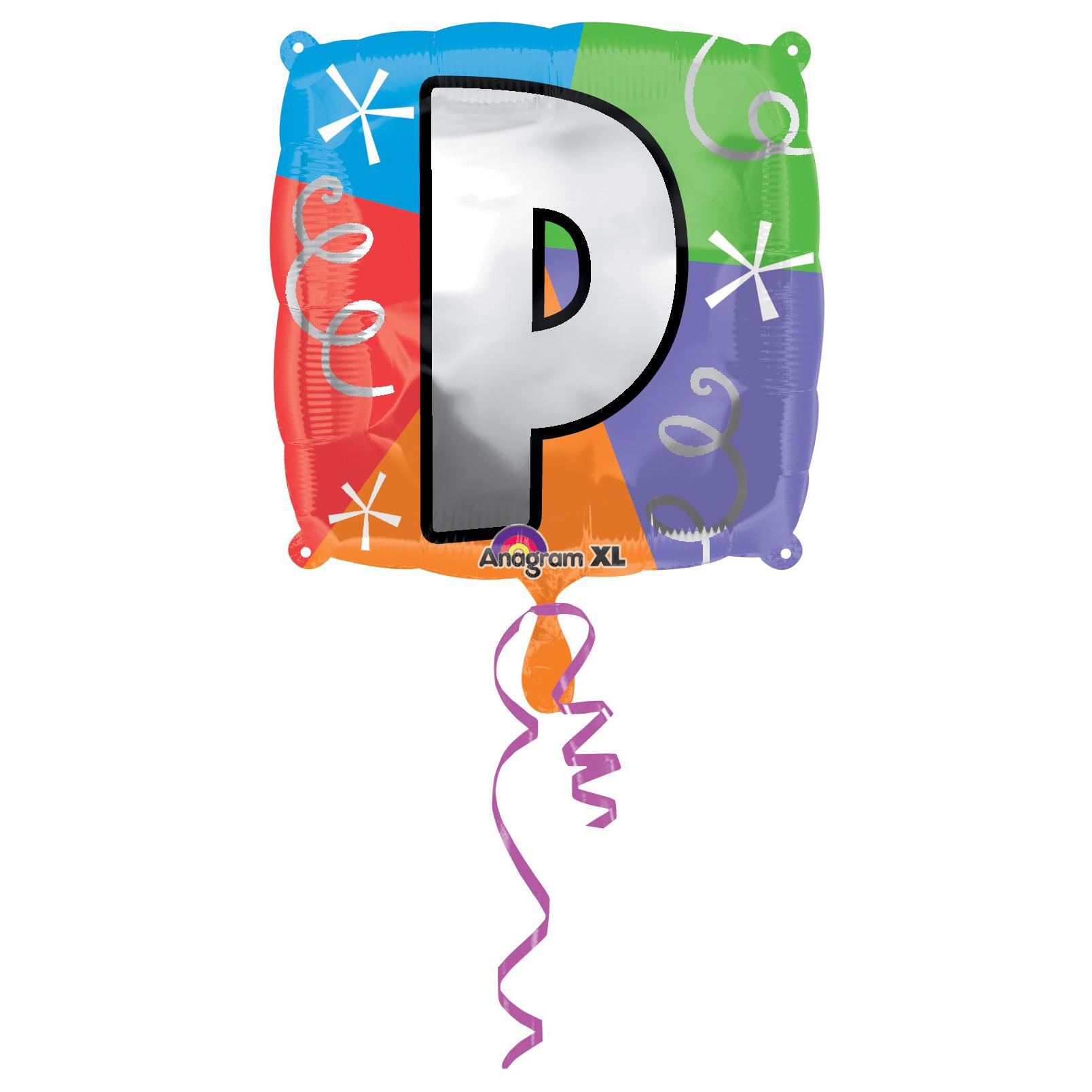 Letter P Square Foil Balloon 45cm Balloons & Streamers - Party Centre - Party Centre