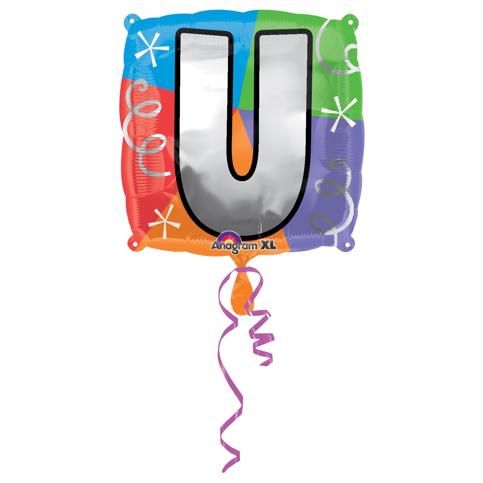 Letter U Square Foil Balloon 45cm Balloons & Streamers - Party Centre - Party Centre