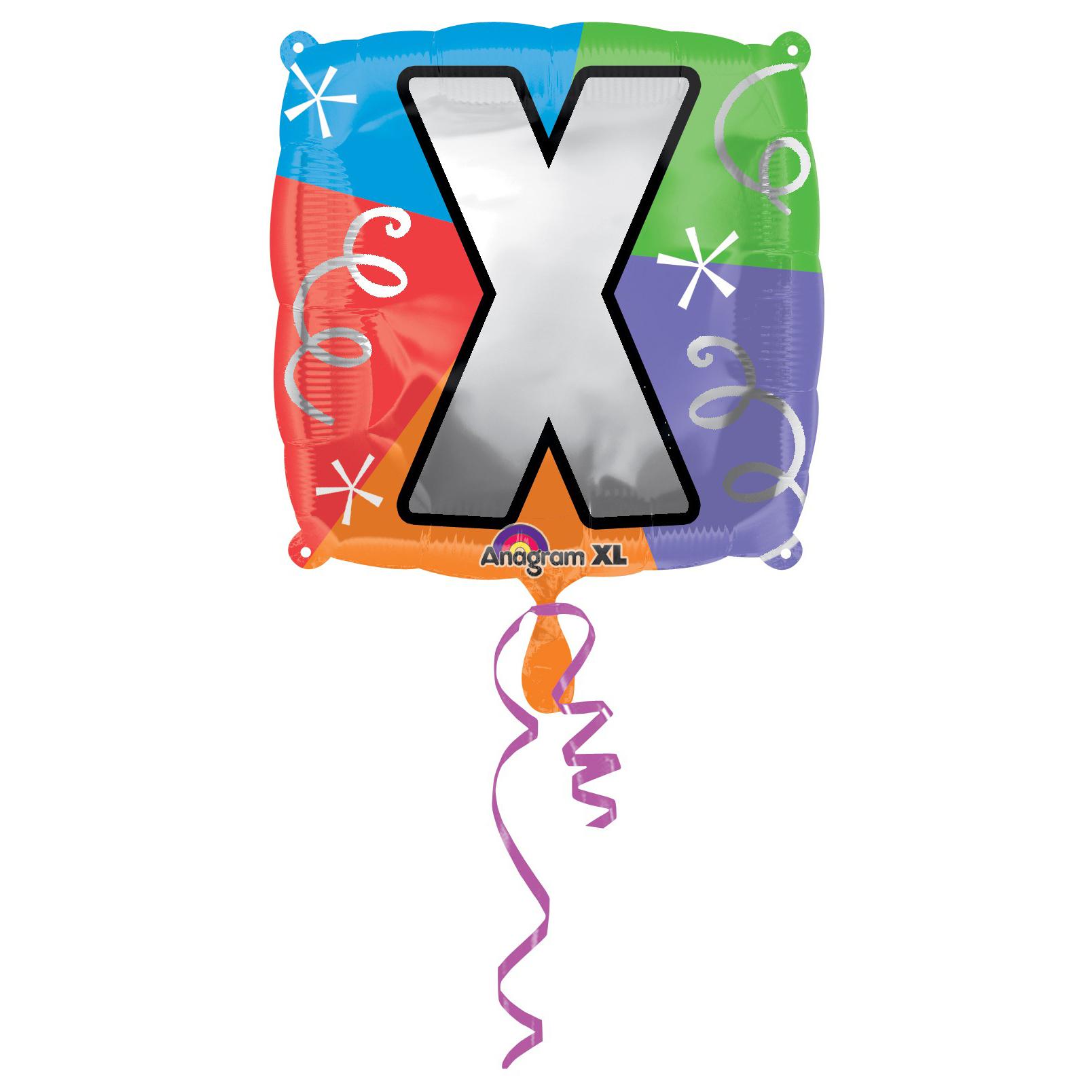 Letter X Square Foil Balloon 45cm Balloons & Streamers - Party Centre - Party Centre