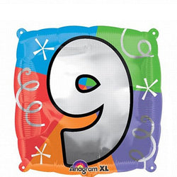 Number Square Foil Balloons 45cm