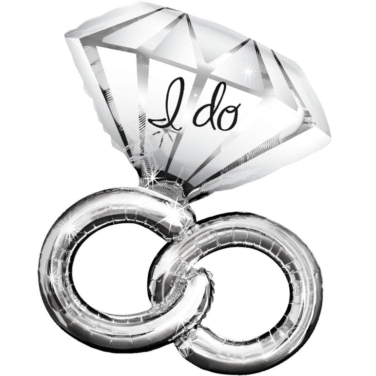 Wedding Rings Foil Balloon 27 x 30in Balloons & Streamers - Party Centre