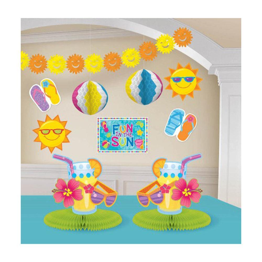 Fun In The Sun Decorating Kit 10pcs Decorations - Party Centre - Party Centre