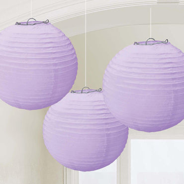 Lilac Paper Lanterns 3pcs Decorations - Party Centre - Party Centre