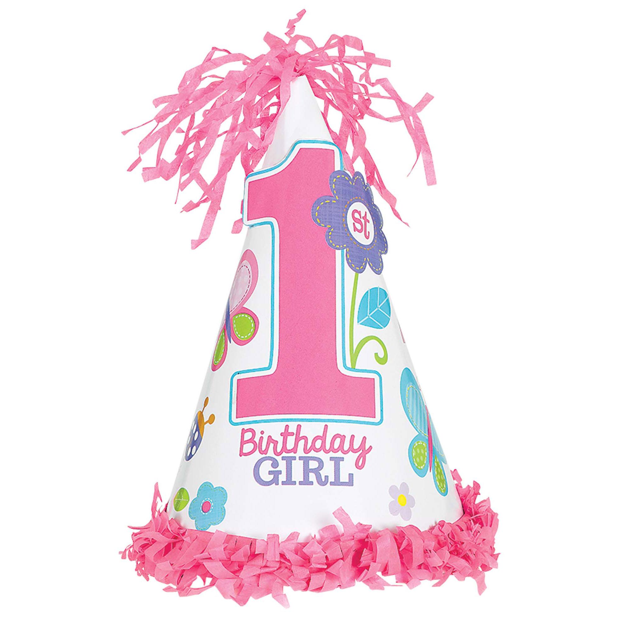 Sweet Birthday Girl Cone Hat 7in Party Accessories - Party Centre - Party Centre