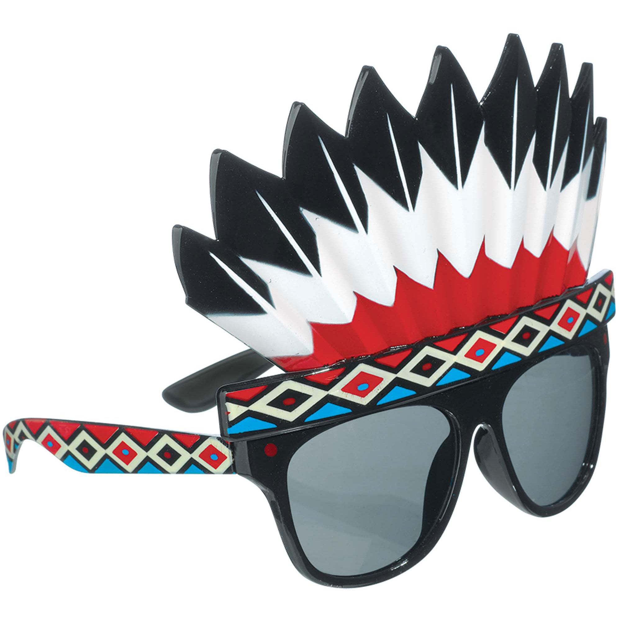 Indian Head Dress Tinted Fun Shades Costumes & Apparel - Party Centre - Party Centre