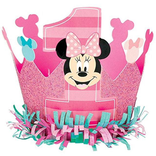 Minnie's Fun To Be One Paper With Glitter Crown Costumes & Apparel - Party Centre - Party Centre