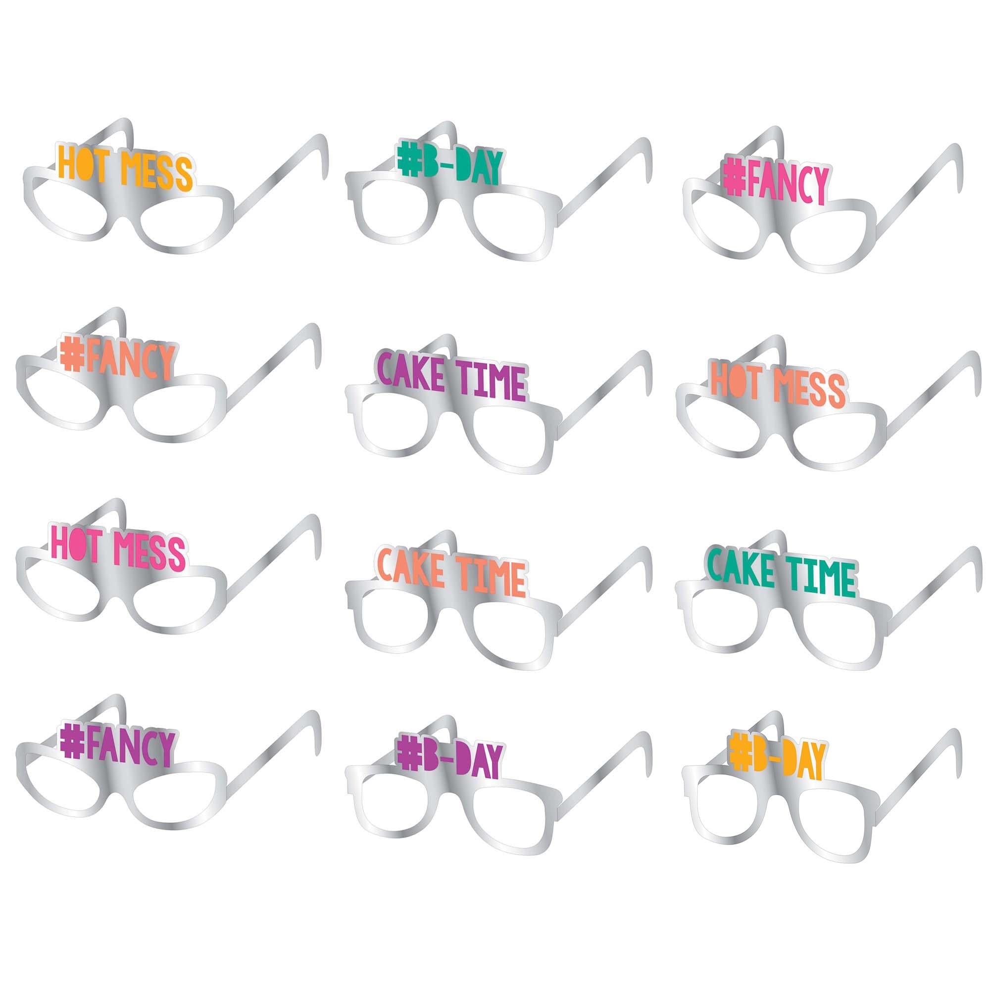 Young and Fab Photo Booth Paper Glasses 12pcs Party Accessories - Party Centre - Party Centre