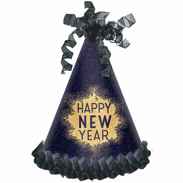 Happy New Year Midnight Cone Hat 10.50in Costumes & Apparel - Party Centre - Party Centre