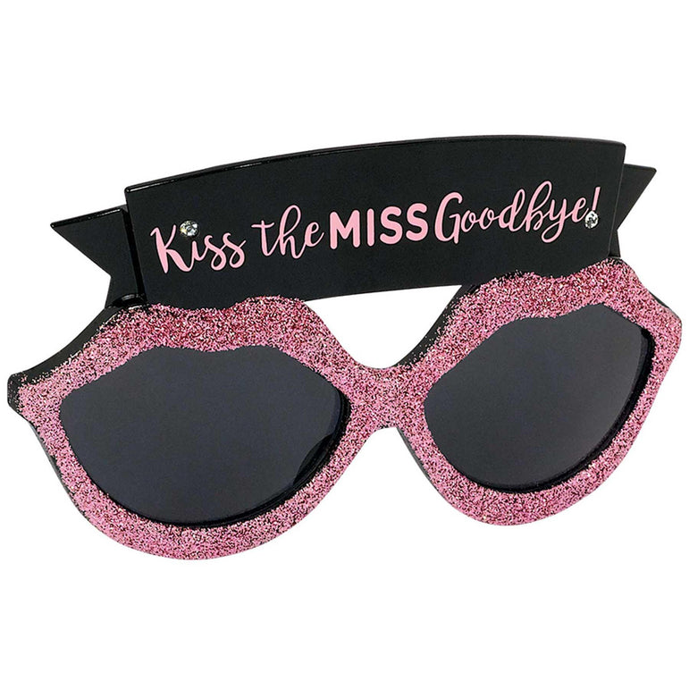 Bachelorette Kiss The Miss Goodbye Glasses Costumes & Apparel - Party Centre