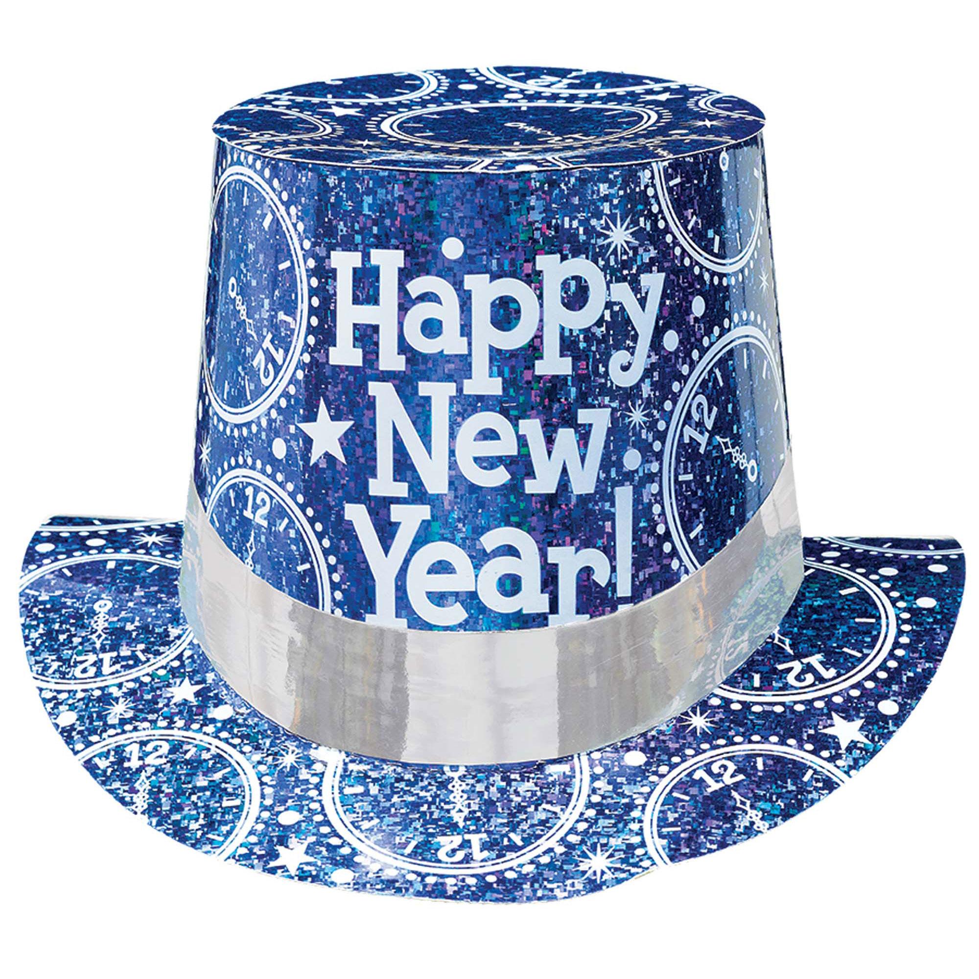 Prismatic Blue New Year Top Hat Costumes & Apparel - Party Centre - Party Centre