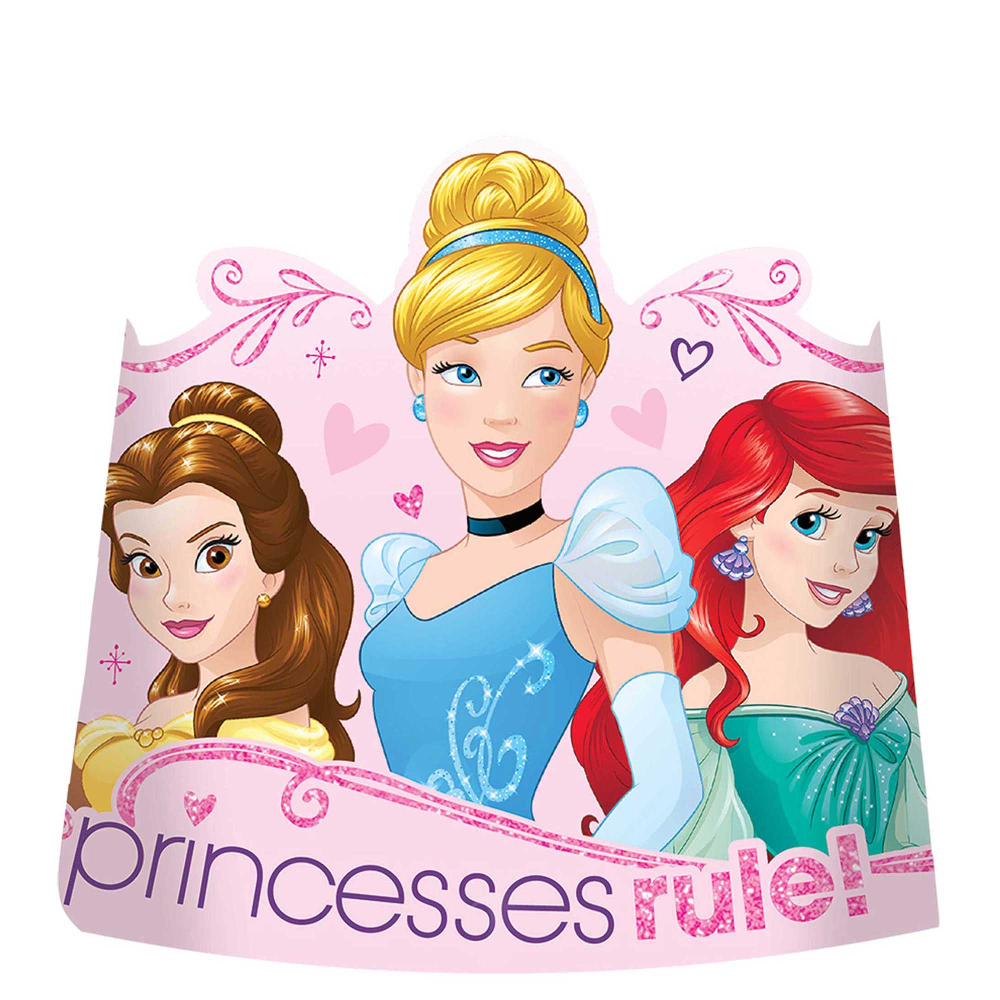 Disney Princess Dream Big Paper Tiara 8pcs - Party Centre