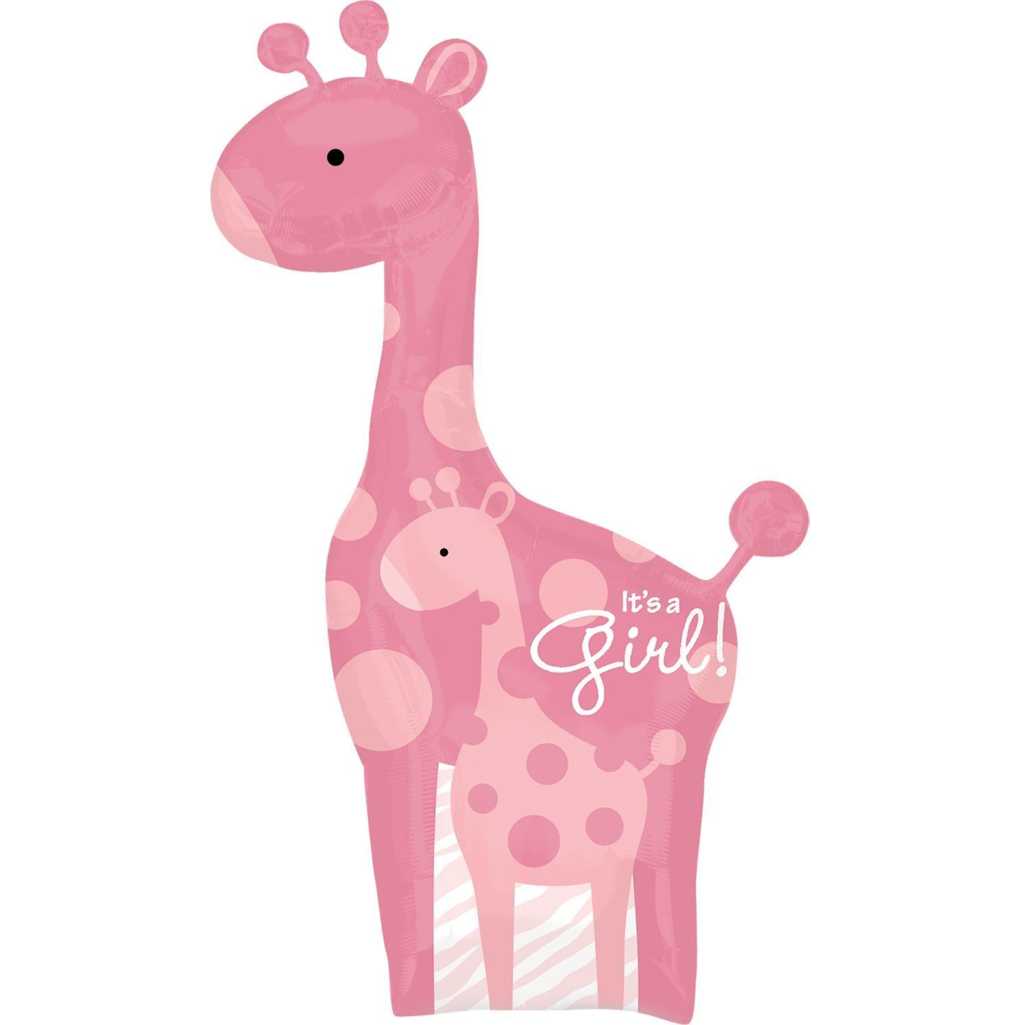 Safari Baby Girl Giraffe Foil Balloon 25 x 42in Balloons & Streamers - Party Centre - Party Centre