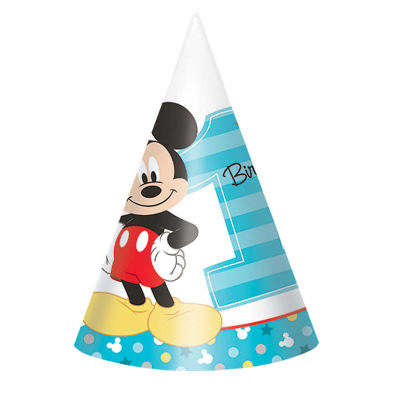 Mickey's Fun To Be One Paper Cone Hats 8pcs
