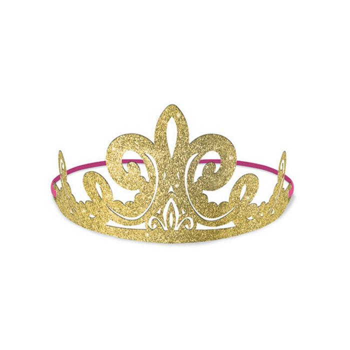 Disney Princess Once Upon A Time Glitter Paper Tiaras 8pcs Costumes & Apparel - Party Centre - Party Centre