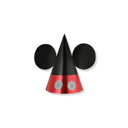 Mickey Mouse Forever Paper Cone Hats Foil 8pcs