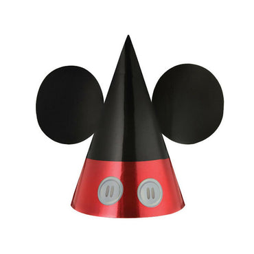 Mickey Mouse Forever Paper Cone Hats Foil 8pcs Party Accessories - Party Centre - Party Centre