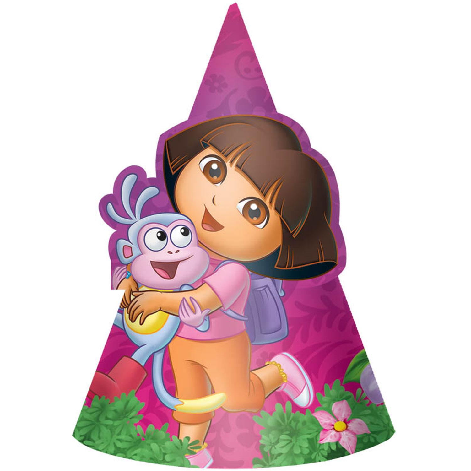 Dora's Flower Adventure Hats 6in, 8pcs Party Accessories - Party Centre - Party Centre