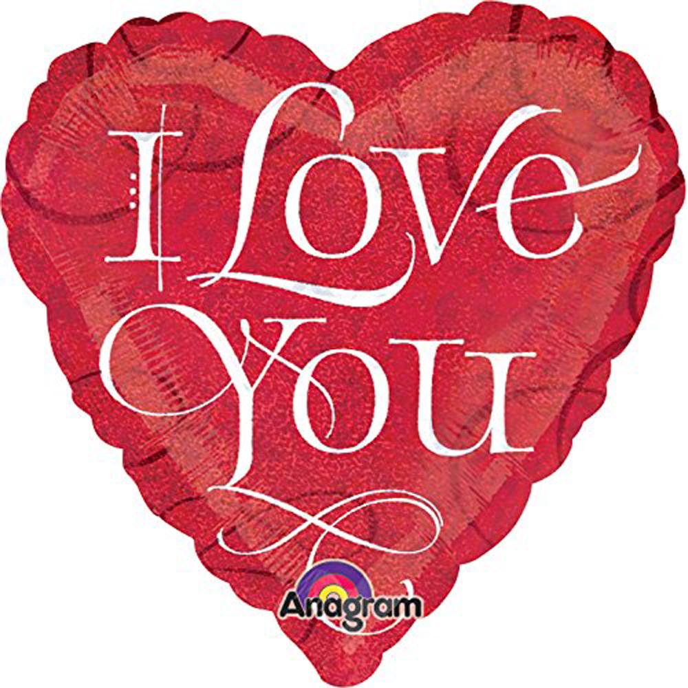 I Love You Calligraphy Foil Balloon 18in Balloons & Streamers - Party Centre - Party Centre