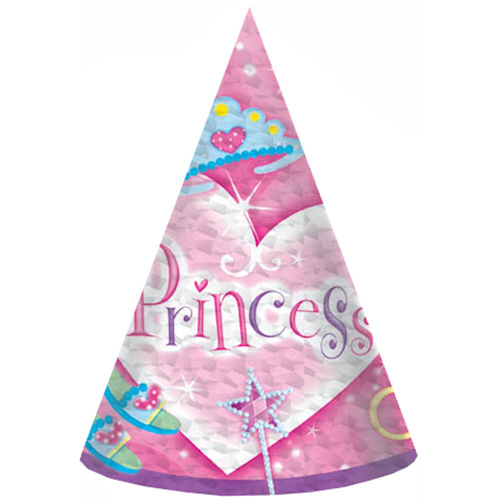Princess Prismatic Hats 7in, 8pcs Party Accessories - Party Centre - Party Centre