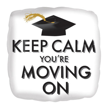 Keep Calm Grad Square Foil Balloon 18in Balloons & Streamers - Party Centre - Party Centre