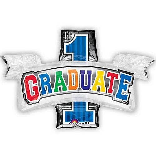 Number 1 Graduate Foil Balloon Balloons & Streamers - Party Centre - Party Centre