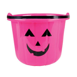 Pink Pumpkin Bucket 16.5cm x 22cm Favours - Party Centre