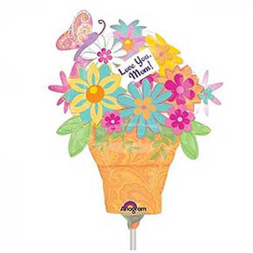 Mom Flower Pot Mini Shape Foil Balloon Balloons & Streamers - Party Centre - Party Centre