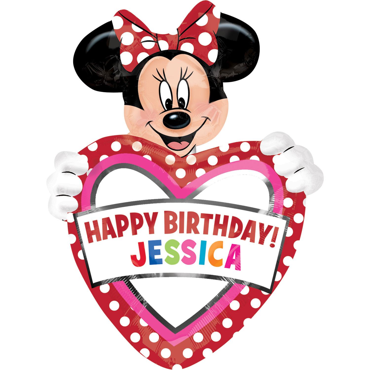 Minnie Personalized Foil Balloon 33in Balloons & Streamers - Party Centre - Party Centre
