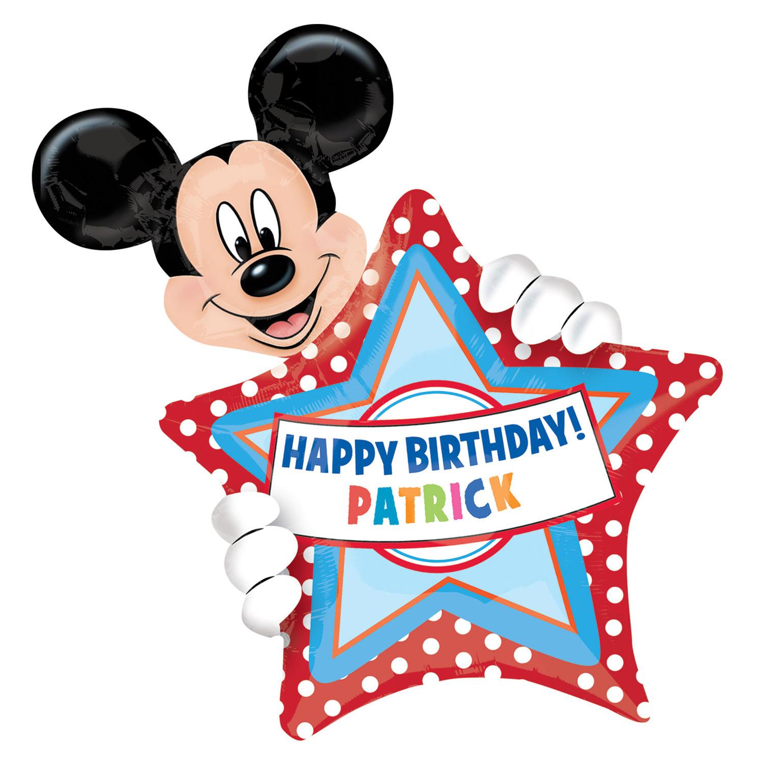 Mickey's Birthday Personalized Balloon 30in Balloons & Streamers - Party Centre - Party Centre