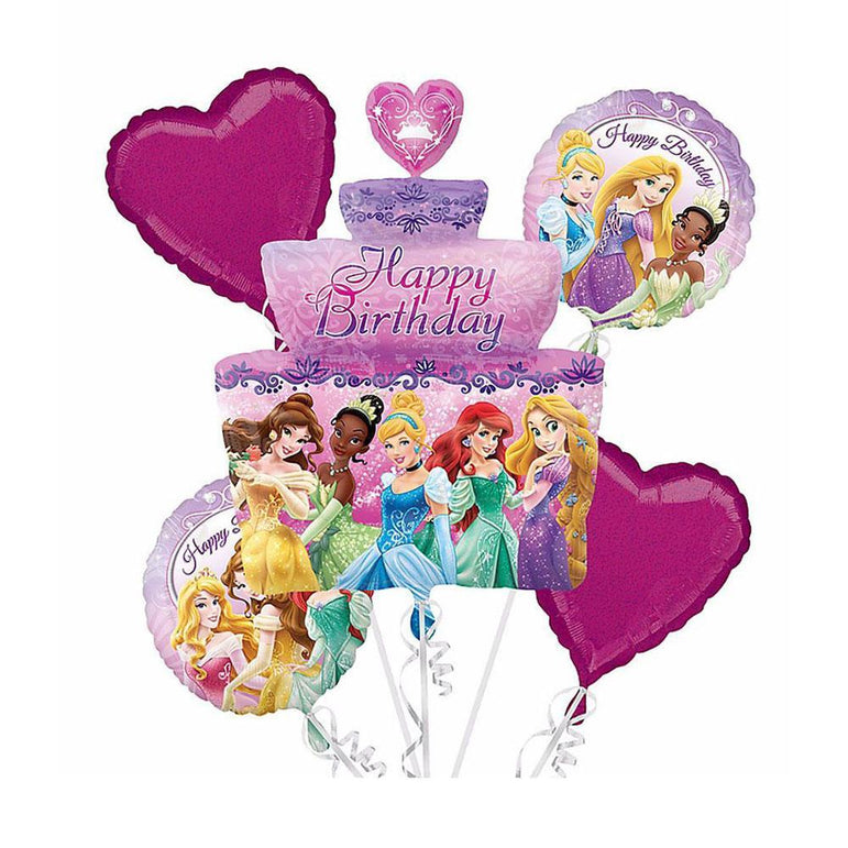 Princess Birthday Cake Balloon Bouquet Balloons & Streamers - Party Centre