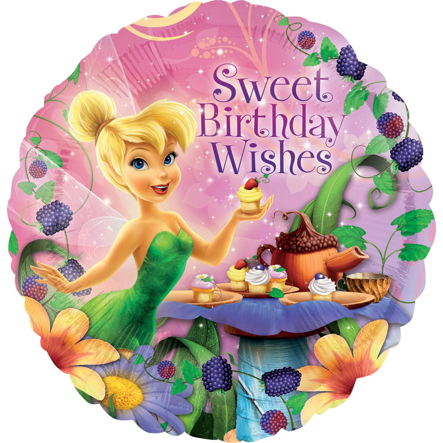Tinker Bell Happy Birthday Wishes Foil Balloon 18in Balloons & Streamers - Party Centre - Party Centre