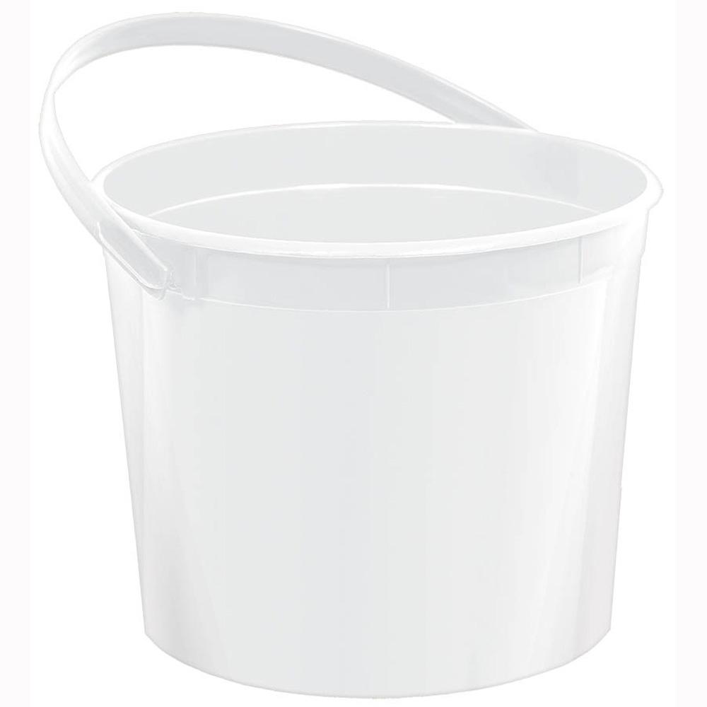 White Plastic Bucket 4.50in x 6.25in Favours - Party Centre - Party Centre