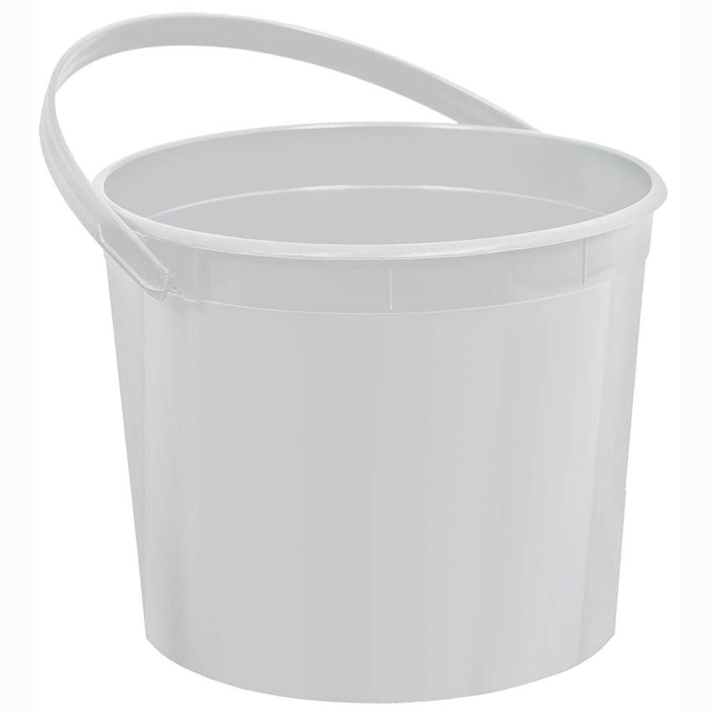 Silver Plastic Bucket 4.50in x 6.25in Favours - Party Centre - Party Centre