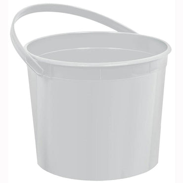 Silver Plastic Bucket 4.50in x 6.25in Favours - Party Centre - Party Centre