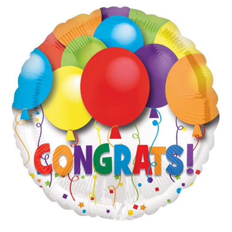 Congrats Party See-Thru Balloon 26in Balloons & Streamers - Party Centre