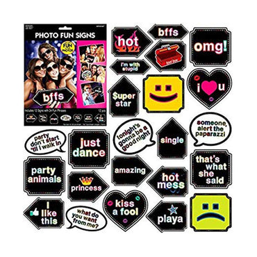 Let's Party Game Signs 12pcs Party Accessories - Party Centre - Party Centre