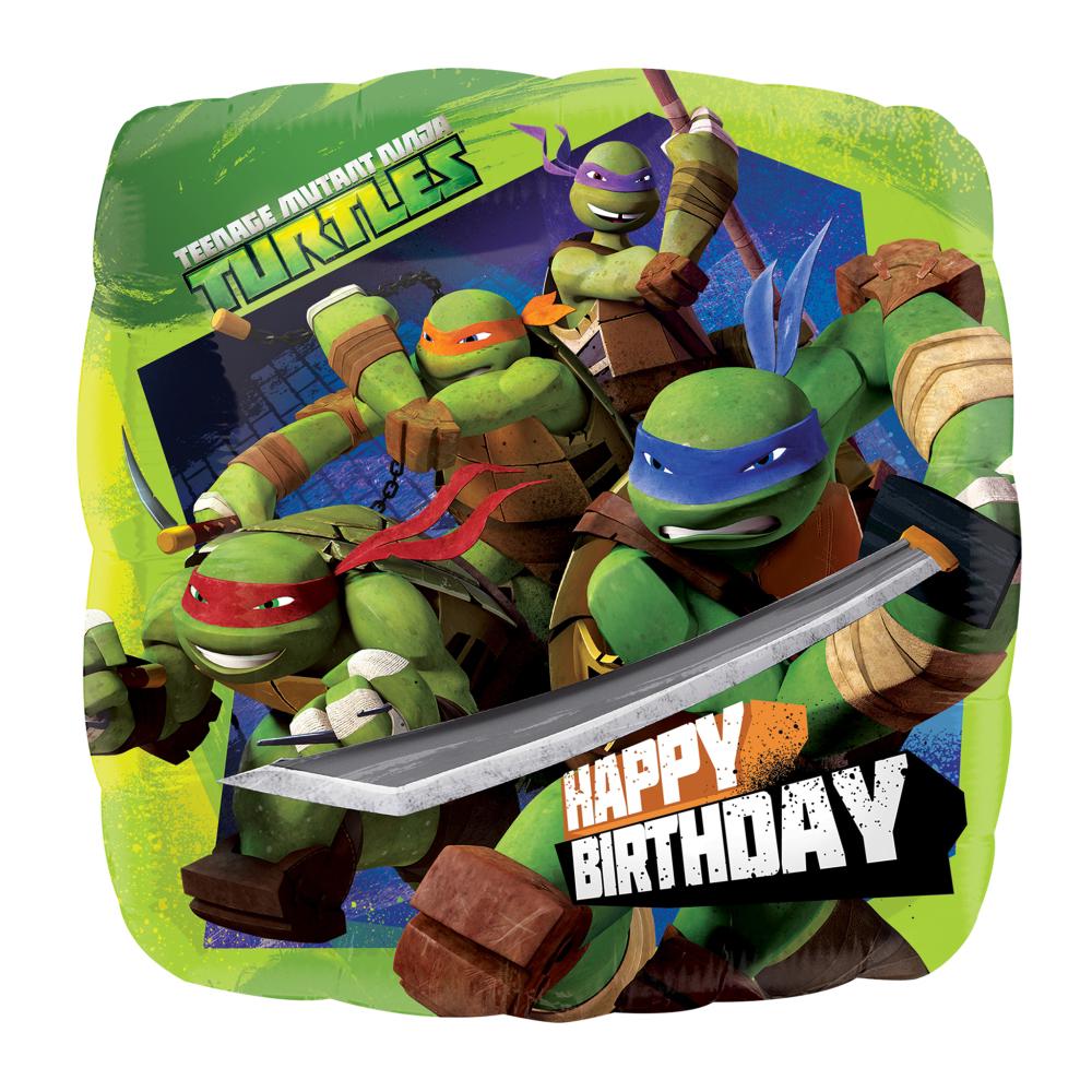 Ninja Turtles Happy Birthday Foil Balloons 18in Balloons & Streamers - Party Centre - Party Centre