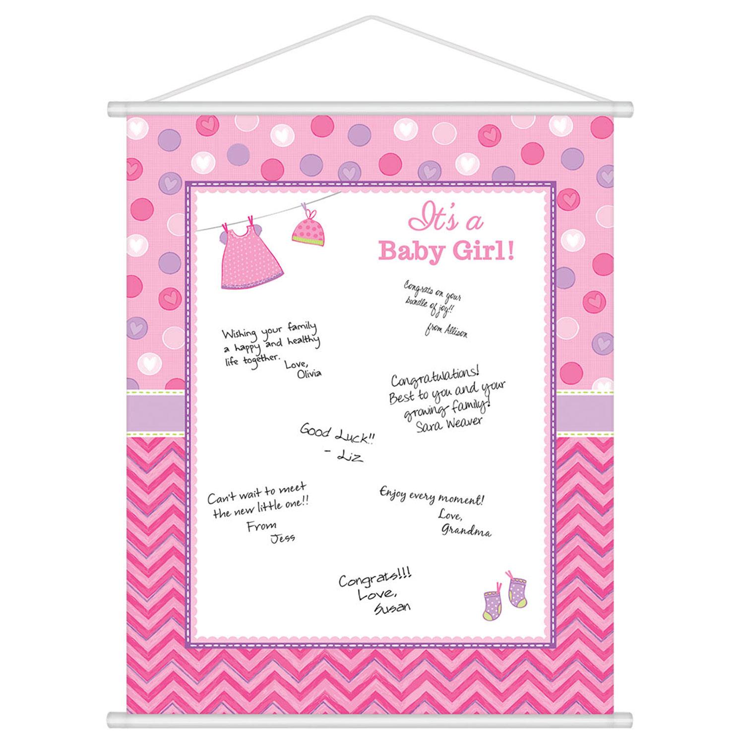 Shower With Love Girl Sign In Sheet Favours - Party Centre - Party Centre