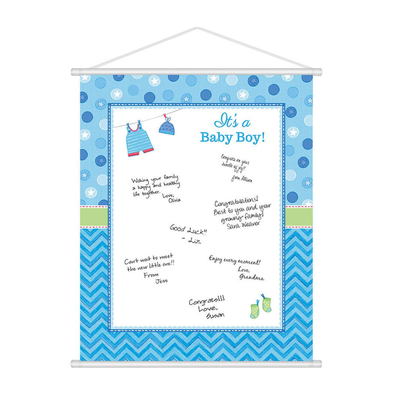 Shower With Love Boy Sign In Sheet Favours - Party Centre