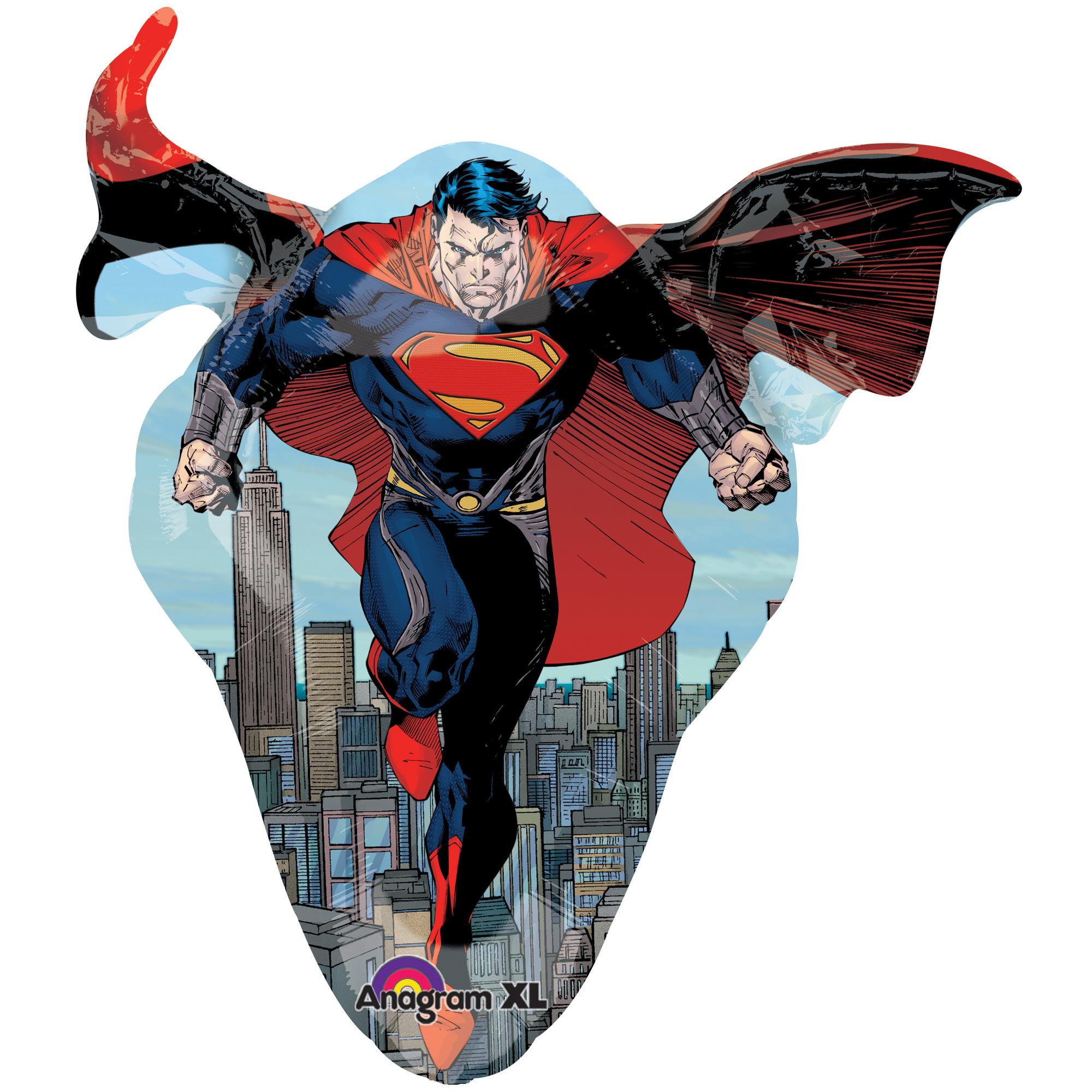 Superman - Man Of Steel  Super Shape Balloon Balloons & Streamers - Party Centre - Party Centre